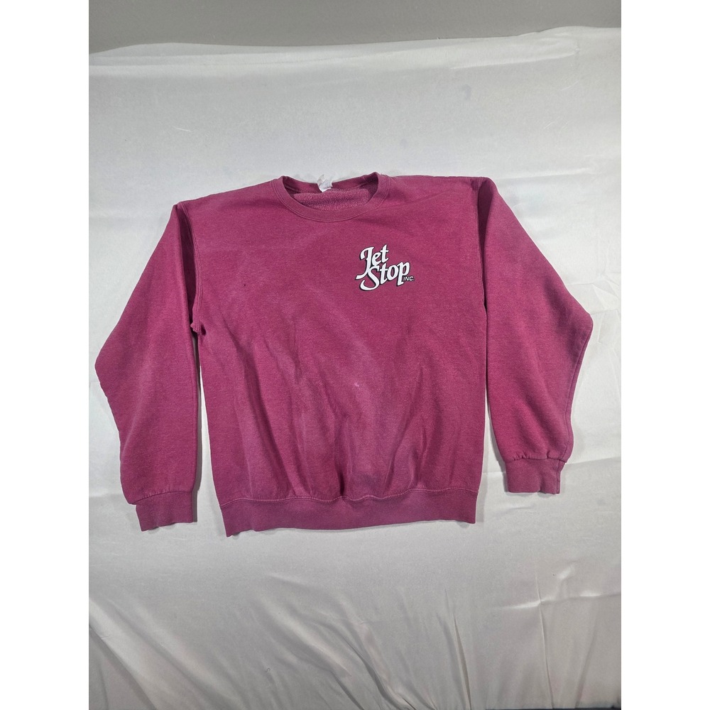Jerzees NuBlend Jet Stop Inc Magenta Pink Crewneck Sweatshirt Men Medium Vintage